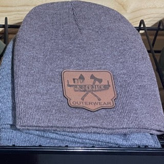 Gray knit beanie hat from Lumberjack Outerwear