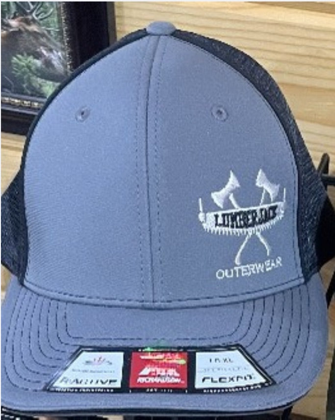 Blue flex fit cap with embroidered Lumberjack logo