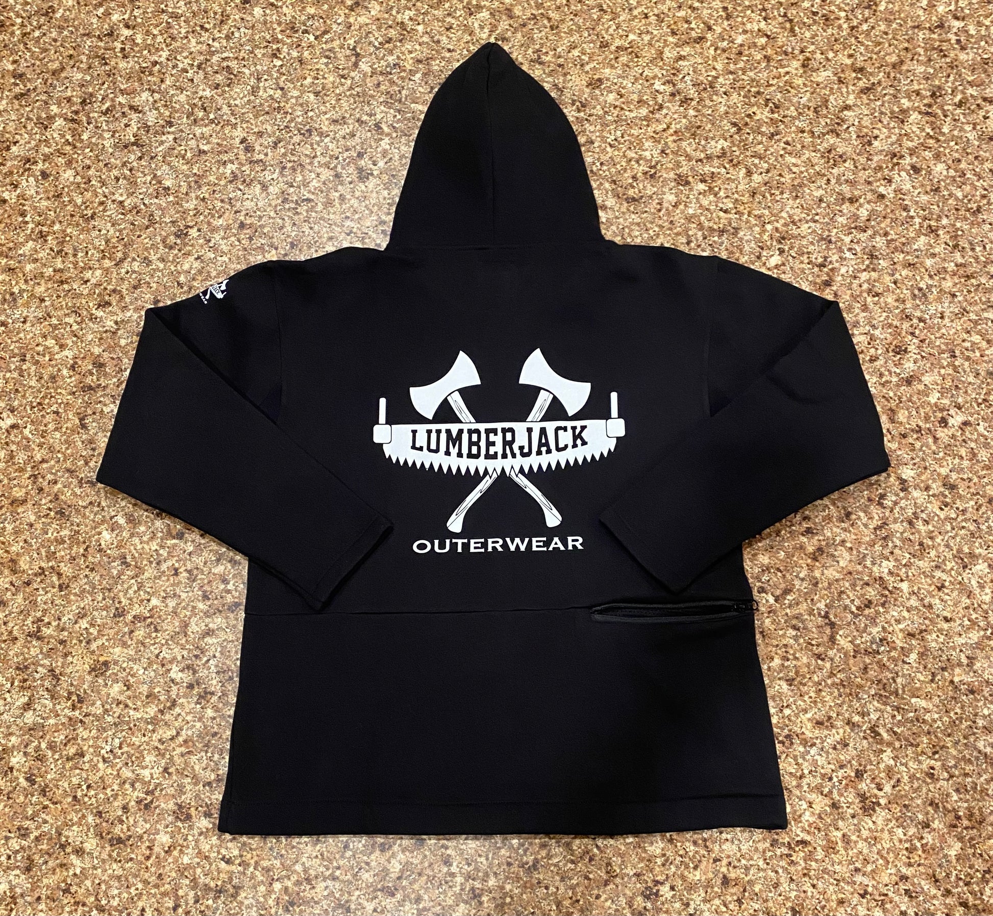Black Lumberjack Outerwear hoodie with back logo